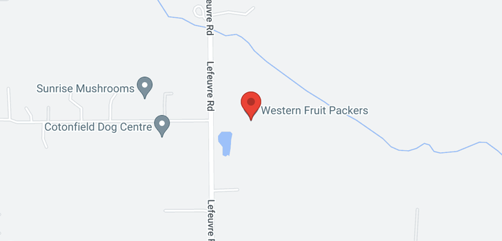 map of 3526 LEFEUVRE ROAD